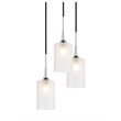 Woodbridge Lighting Chelsea 5-Light Opal Glass Cluster Pendant in Chrome/Bronze
