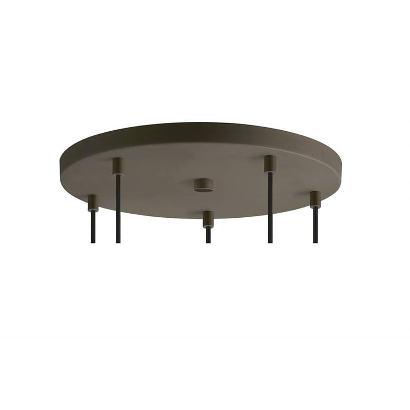 Woodbridge Lighting Chelsea 5-Light Opal Glass Cluster Pendant in Chrome/Bronze