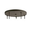 Woodbridge Lighting Chelsea 5-Light Opal Glass Cluster Pendant in Chrome/Bronze