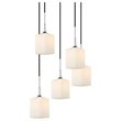 Woodbridge Lighting Chelsea 5-Light Glass & Steel Cluster Pendant in Chrome
