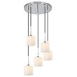Woodbridge Lighting Chelsea 5-Light Glass & Steel Cluster Pendant in Chrome