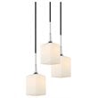 Woodbridge Lighting Chelsea 5-Light Glass Cluster Pendant in Chrome/Bronze