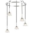 Woodbridge Lighting Christina 5-Light Glass & Steel Chandelier in Chrome