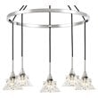 Woodbridge Lighting Christina 5-Light Glass & Steel Chandelier in Chrome