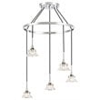 Woodbridge Lighting Christina 5-Light Glass & Steel Chandelier in Chrome