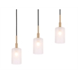 Woodbridge Lighting Elise 5-Light Opal Glass Linear Pendant in Brass/Bronze