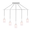 Woodbridge Lighting Elise 5-Light Opal Glass & Steel Linear Pendant in Chrome