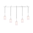 Woodbridge Lighting Elise 5-Light Opal Glass & Steel Linear Pendant in Chrome