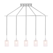 Woodbridge Lighting Elise 5-Light Opal Glass & Steel Linear Pendant in Chrome