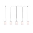 Woodbridge Lighting Elise 5-Light Opal Glass & Steel Linear Pendant in Chrome
