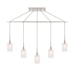 Woodbridge Lighting Elise 5-Light Opal Glass Linear Pendant in Satin Nickel