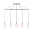 Woodbridge Lighting Elise 5-Light Opal Glass Linear Pendant in Satin Nickel