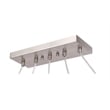 Woodbridge Lighting Elise 5-Light Opal Glass Linear Pendant in Satin Nickel