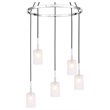 Woodbridge Lighting Elise 5-Light Opal Glass & Steel Chandelier in Chrome