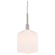 Woodbridge Lighting Langston 1-Light Metal Steel Mini Pendant in Satin Nickel