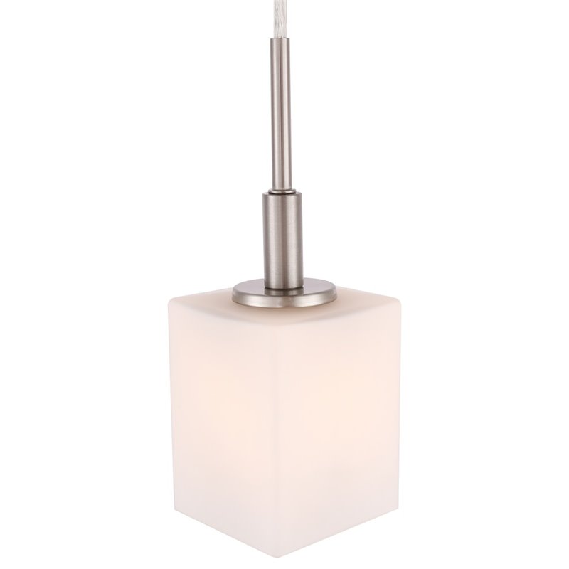 Woodbridge Lighting Langston 1-Light Metal Steel Mini Pendant in Satin Nickel