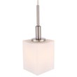 Woodbridge Lighting Langston 1-Light Metal Steel Mini Pendant in Satin Nickel