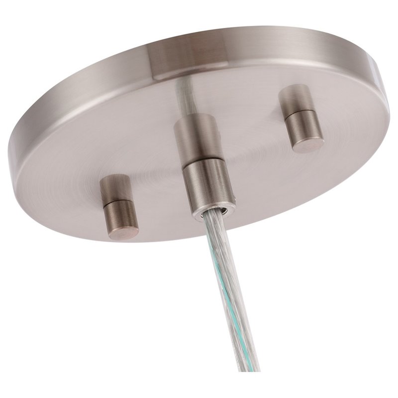 Woodbridge Lighting Langston 1-Light Metal Steel Mini Pendant in Satin Nickel