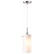 Woodbridge Lighting Tube Eclipse 1-Light Faux Opal Glass Mini Pendant in Nickel