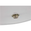 Woodbridge Lighting Drum 3-Light Fabric & Steel Semi-Flush in Brass/White