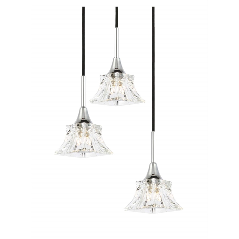 Woodbridge Lighting Christina 3-Light Transitional Metal Steel Pendant in Chrome