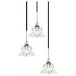 Woodbridge Lighting Christina 3-Light Metal Pendant in Chrome/Bronze