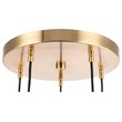 Woodbridge Lighting Christina 5-Light Transitional Metal Steel Pendant in Brass