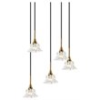 Woodbridge Lighting Christina 5-Light Metal Pendant in Brass/Bronze