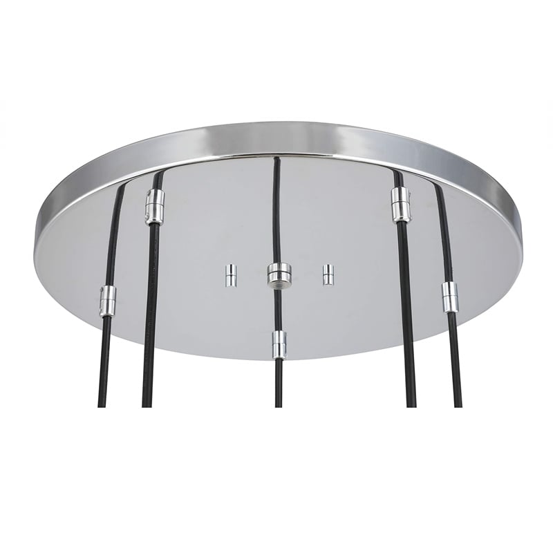 Woodbridge Lighting Christina 5-Light Transitional Metal Steel Pendant in Chrome