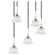 Woodbridge Lighting Christina 5-Light Metal Steel Pendant in Chrome/Bronze