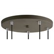Woodbridge Lighting Christina 5-Light Metal Steel Pendant in Chrome/Bronze