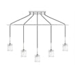 Woodbridge Lighting Regent Park 5-Light Swizzle Glass Linear Pendant in Chrome