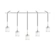 Woodbridge Lighting Regent Park 5-Light Swizzle Glass Linear Pendant in Chrome