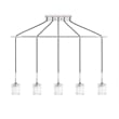 Woodbridge Lighting Regent Park 5-Light Swizzle Glass Linear Pendant in Chrome