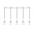 Woodbridge Lighting Regent Park 5-Light Swizzle Glass Linear Pendant in Chrome