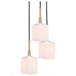 Woodbridge Lighting Langston 5-Light Metal Steel Cluster Pendant in Brass