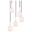 Woodbridge Lighting Langston 5-Light Metal Steel Cluster Pendant in Chrome
