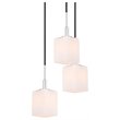 Woodbridge Lighting Langston 5-Light Metal Steel Cluster Pendant in Chrome