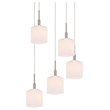 Woodbridge Lighting Langston 5-Light Metal Steel Cluster Pendant in Satin Nickel