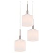 Woodbridge Lighting Langston 5-Light Metal Steel Cluster Pendant in Satin Nickel