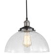 Woodbridge Lighting Fulton Dome Metal Mini Pendant in Antique Nickel/Clear