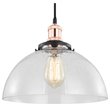 Woodbridge Lighting Fulton Dome Metal Mini Pendant with ST73 Bulb in Brass/Clear