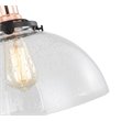 Woodbridge Lighting Fulton Dome Metal Mini Pendant with ST73 Bulb in Brass/Clear