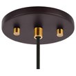 Woodbridge Lighting Candice 1-Light Glass Mini-Pendant in Swizzle/Brass