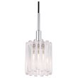 Woodbridge Lighting Candice 1-Light Glass Mini-Pendant in Swizzle/Chrome