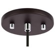 Woodbridge Lighting Candice 1-Light Glass Mini-Pendant in Swizzle/Chrome