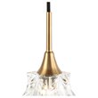 Woodbridge Lighting Christina 1-Light Square Glass Mini-Pendant in Brass/Bronze