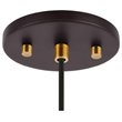 Woodbridge Lighting Christina 1-Light Square Glass Mini-Pendant in Brass/Bronze