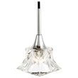 Woodbridge Lighting Christina 1-Light Square Glass Mini-Pendant in Chrome/Bronze