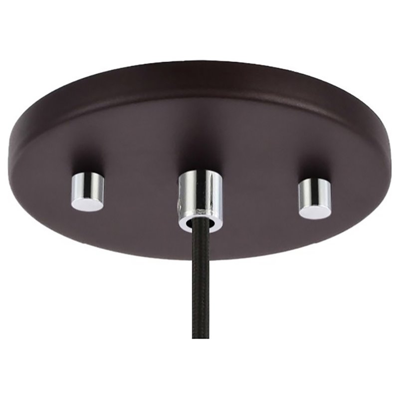 Woodbridge Lighting Christina 1-Light Square Glass Mini-Pendant in Chrome/Bronze